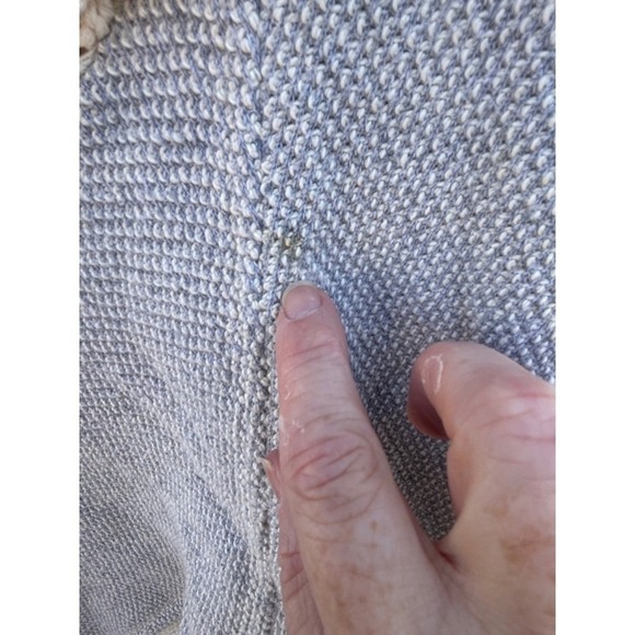 Women's Bebe Shawl Sweater M/L Gray Off-white Y2K - Picture 6 of 8